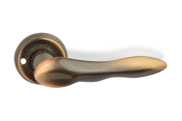 MOSSA - Bronze door handle on rose by GIARA ART DESIGN-BRONZE - view 3